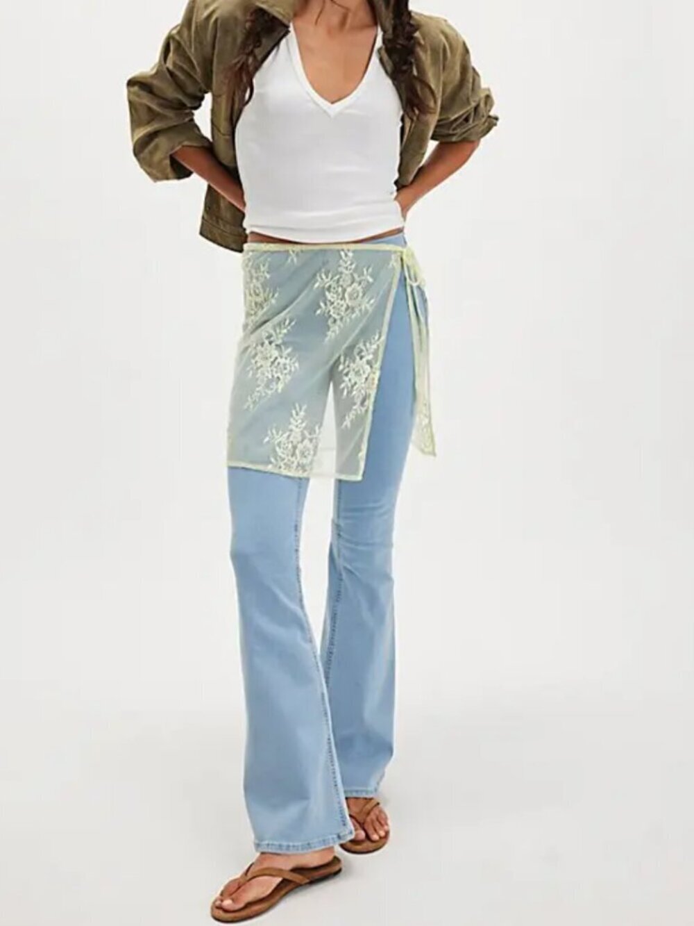 NWT Free People So Mini Sheer Sarong in Butter Yellow